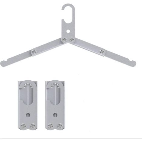 Argent Cintres de Voyage Pliables en Aluminium 3 Pièces Léger & Résistant avec Boîte Cadeau Parfait pour Croisière/Camping (1/5)