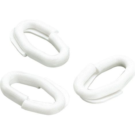 Anelli giunzione bianchi pz.50 per catena segnaletica bianco rossa - Salone
