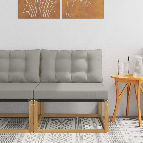 vidaXL Divano centrale per esterno Bianco 79 x 83 x 73 cm acciaio (1/5)