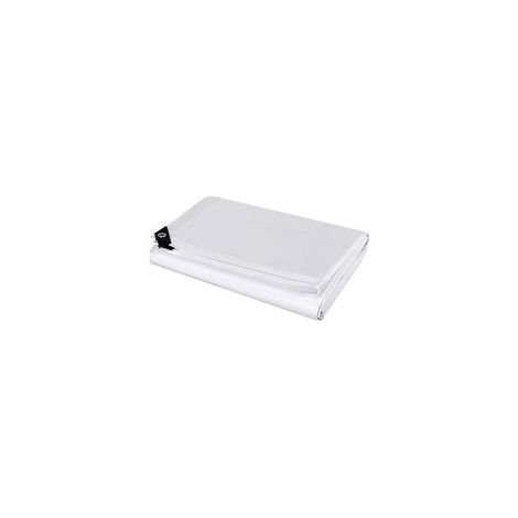 Bâche de Protection en Polyéthylène 3x6m 280g/m² PE Bâche Imperméable Ultra Lourde et Résistante Revêtue des Deux côtés avec Oeillets en Aluminium Couverture Étanche pour Jardin,Weiß (1/4)
