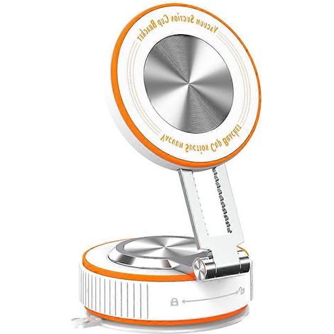 Support magnétique à ventouse pour téléphone de voiture, fixation réglable à 360°, blanc (1/5)