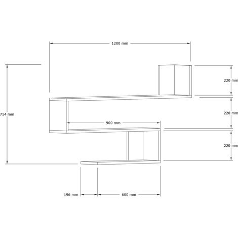 Estante de pared, estante de almacenamiento Shelf Blanco (1/5)