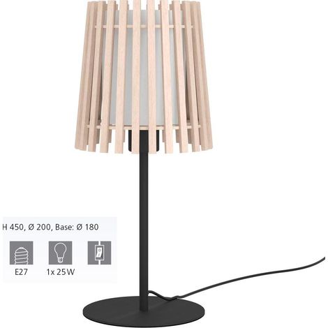 Lampada Da Tavolo Contemporanea Fattoria Acciaio Nero 1 Luce E27 (1/3)