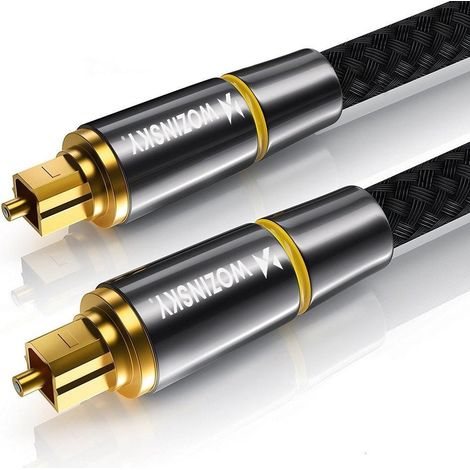 Câble audio optique numérique Wozinsky Toslink SPDIF 5 m noir Wopt-50 (1/4)