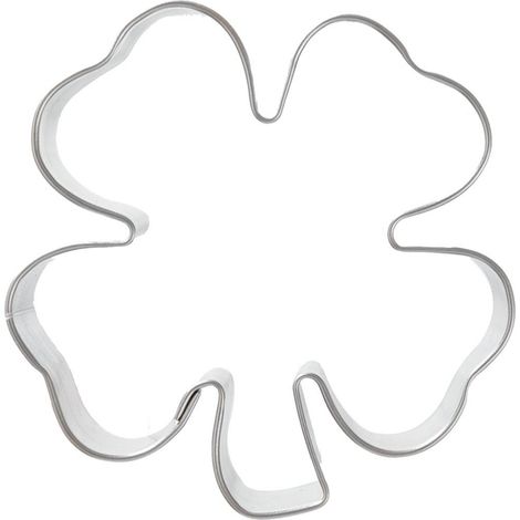 Cortador de galletas de acero con forma de trébol de 6 cm (1/3)