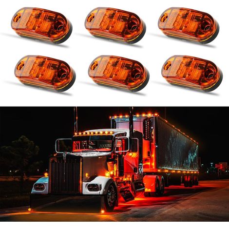Feux Latéraux Éclairages, Feux de Gabarit LED, 12V-30V Indicateur de Position Lampe Avant Arrière, Feux de position pour Auto Voiture Remorque Camionnette Camion Caravane Bus Van Moto (1/5)
