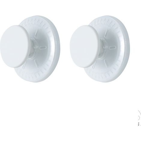 2er-Pack Saugnapfhaken, robuste Badezimmer-Saugnapfhaken, runde Saugnapfhaken ohne Bohren, abnehmbar, spurlos für Fliesen, Tür, Glas, Küche, Schlafzimmer, weiß