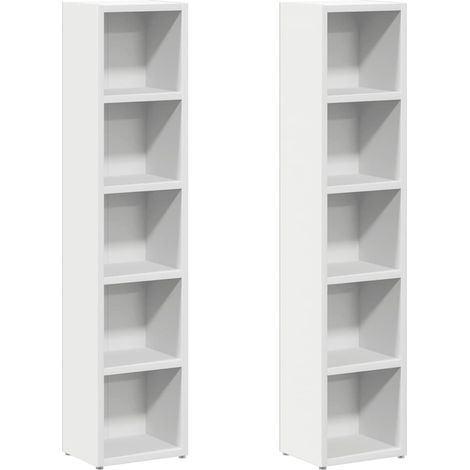 Estantería para CDs 2 uds madera contrachapada 21x16x93,5 cm vidaXL