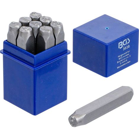 Bgs chiffres a frapper jeu de 9 chiffres - choisissezici : 08 mm