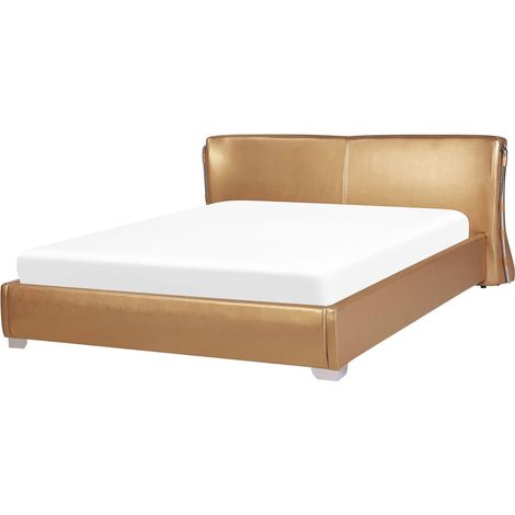 Waterbed Leather PARIS 180 x 200 cm (EU Super King) Gold