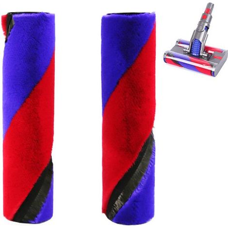 Juego de cepillos giratorios de 2 piezas, compatible con la aspiradora Dyson SV19 Omni-Glide, que consta de un cepillo giratorio doble y un cepillo giratorio de terciopelo suave. (1/4)