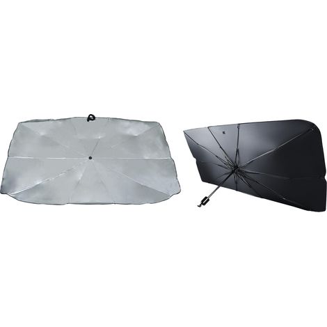 551006 Faltbarer Sonnenschutz in Schirmform (Größe L) für den Fahrzeuginnenraum, UV-beständig, Maße 140 x 79 cm (1/4)