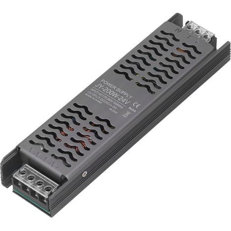 Alimentation LED 200 W AC 175-260 V vers 24 V DC basse tension avec orifice de dissipation thermique et transformateur LED