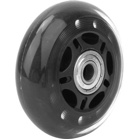 Roulettes de 7,6 cm (3 po) en polyuréthane transparent noir silencieux avec roulements 608ZZ, accessoires pour chariots à bagages (1/5)