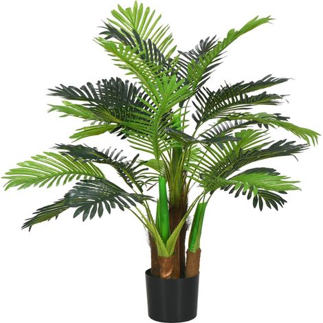 Plantas Artificiales Palmera Artificial Planta Artificial de 100 cm con 27 Ramas Planta de Interior Árbol Artificial Decoración Vegetal para Interior Exterior Verde
