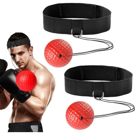 2PCS Balle de Boxe Réaction Rapide avec Bandeau (1/5)