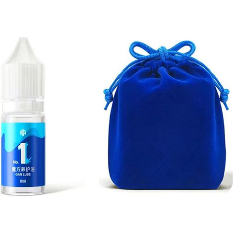 Cube Gan Speed Cube Lubrifiant Huile 10 ml avec sac bleu pour 2x2 3x3 (1/5)