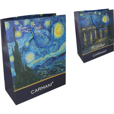 Sac cadeau - V. van Gogh, Terrasse de café le soir, La Nuit étoilée (carmani)
