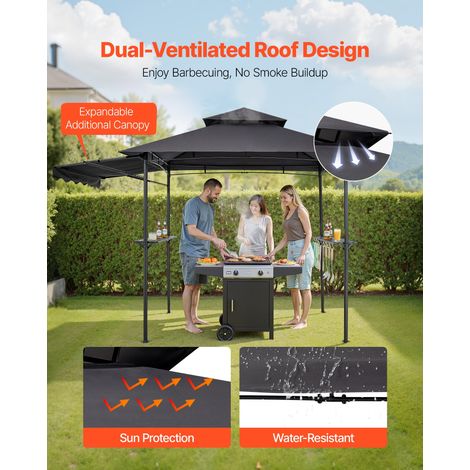 Gazebo de Barbecue - 243x150 cm Tonnelle de BBQ Extérieur avec (1/5)
