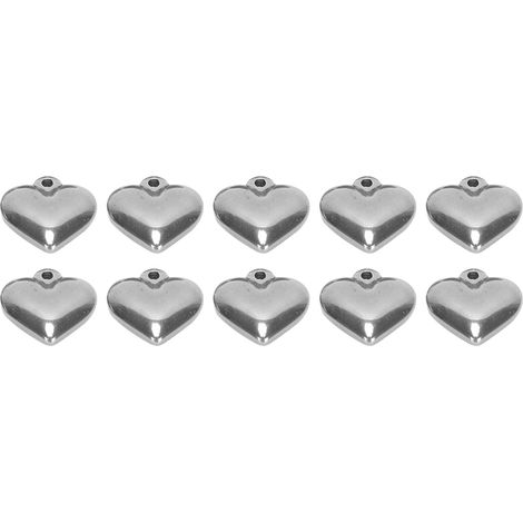 Peach Heart Pendant Rock Hip Hop Oil Pressed Stainless Steel Heart Shaped Necklace (1/5)