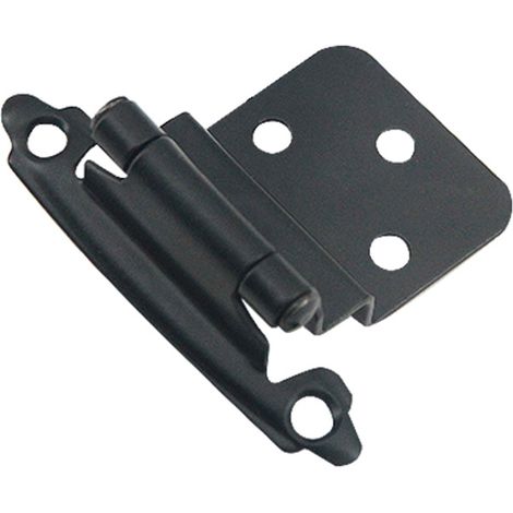 5 paires de charnières pour portes de placard avec vis, à fermeture automatique, décoratives, à montage frontal pour portes de placards de cuisine murales de dimensions variables (1/4)