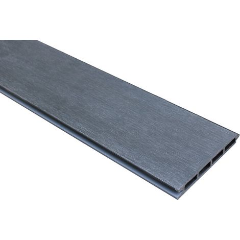 Lama de valla composite reversible coextrusionada - Gris antracita/Gris claro - 15,6 cm x 148 cm