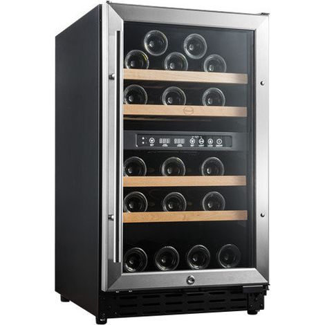 Cave à vin 40 bouteilles Inox - 2 zones - Vinobox (1/5)