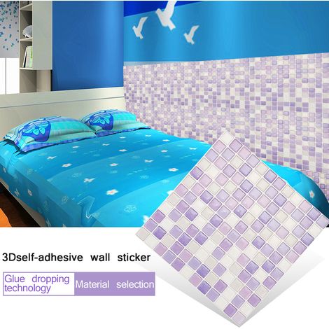 Sticker mural 3D carrelage autocollant papier peint déco maison cuisine salle de bain bricolage yjc0006 (1/3)