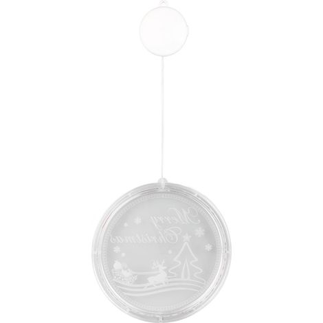 Hängende 3D-Weihnachtsbeleuchtung aus Acryl mit Saugnäpfen, hohe Lichtdurchlässigkeit, runde 3D-Fensterlichter für den Innen- und Außenbereich (1/5)