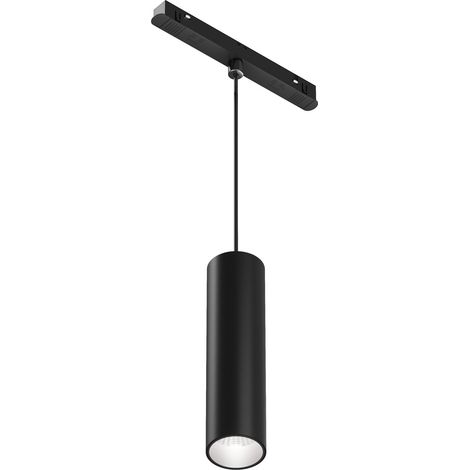 Lampada binario sospesa nera tubo LED 12W Focus Maytoni