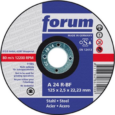 Disco de corte 125 x 2,5 mm, de 12200 tr/mn