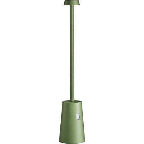 Lampada da tavolo led ricaricabile IP54 mod. Tag colore verde salvia