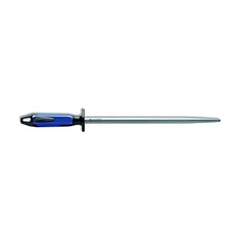 F. DICK Fleischerstahl 30 cm Griff blau/schwarz Wetzstahl rund mit 2 K-Griff