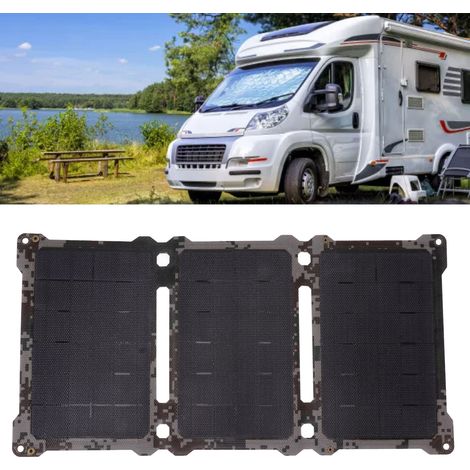 Panel solar monocristalino portátil y plegable de 30 W – Cargador USB de 5 V/18 V para acampar, hacer senderismo y actividades al aire libre. (1/5)