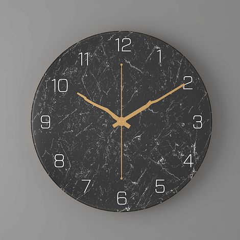 Horloge Murale en Métal Design Moderne très Silencieuse Non-Tic-tac pour Décoration Salon/Cuisine/Bureau 30 cm(2) (1/5)