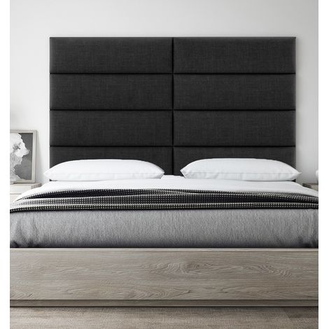 Panneau décoratif tête de Lit - Mur Capitonné Vant - Tissu Noir 91cm (1/5)