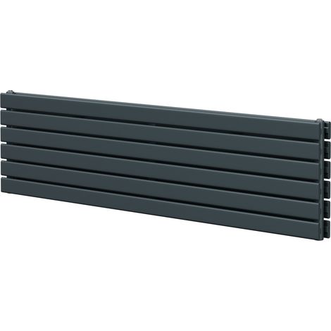 Hudson Anthracite 452mm x 1800mm Horizontal Double Panel Radiator (1/5)