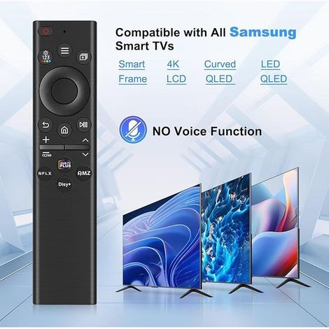1 pièce de rechange pour télécommande Samsung TV The Frame avec 4 boutons d'accès rapide, compatible avec les téléviseurs Samsung 2021-2023 LED Smart 4K Ultra HD (1/5)