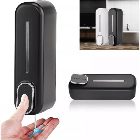 Distribuidor de jabón manual de 300 ml, acondicionador de plástico para champú, montado en la pared, gel de ducha, dispensador para habitación, bomba de jabón para baño o cocina (1/5)