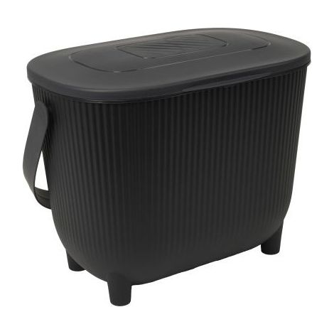 Poubelle Compost 10L avec filtre à charbon - Fabriqué en France - Ouverture XXL - Noir - Livraison gratuite (1/5)
