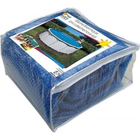 Bâche à bulles ovale pour piscine hors sol ou enterrée – 7,31 × 3,65 m, épaisseur 180 µm, protection UV intégrée, réduction efficace de l’évaporation de l’eau – Garden Leisure (1/2)