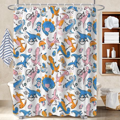 Rideau de bain 180x180 bordure lestée rideau imperméable pour maison de vacances au bord de la mer (1/5)
