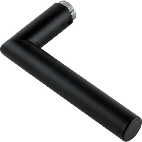 Hoppe Türgriff Amsterdam Drückerlochteil Schnellstift, Edelstahl schwarz matt (1/4)