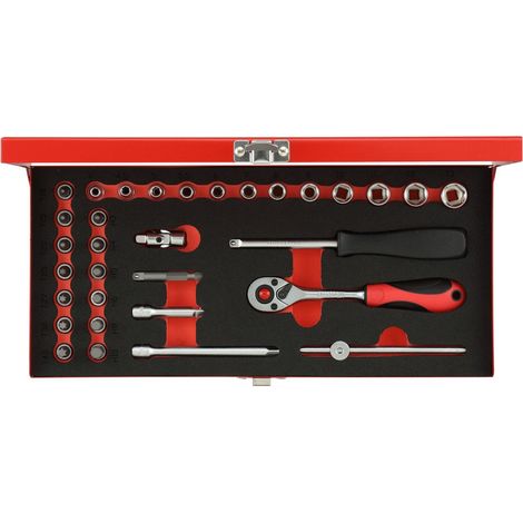 GEDORE RED 3300001 - Jeu de clés à douille 1/4 SW4-13mm 32 pcs , R49014033 (1/5)