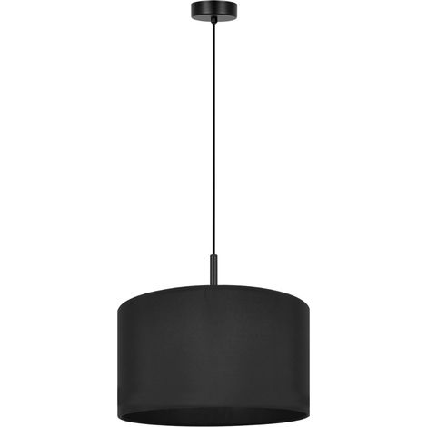 Lampada a sospensione Kaja Simone nera paralume 40cm (1/4)