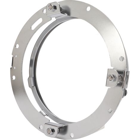 Support de montage rond pour optique moto 7 pouces, anneau adaptateur de phare argenté, support de fixation pour projecteur moto, bague de conversion diamètre 178mm, kit étanche. (1/5)