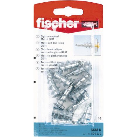 Cheville pour plaques de plâtre GKM-K 31 mm, lot de 10 (1/2)