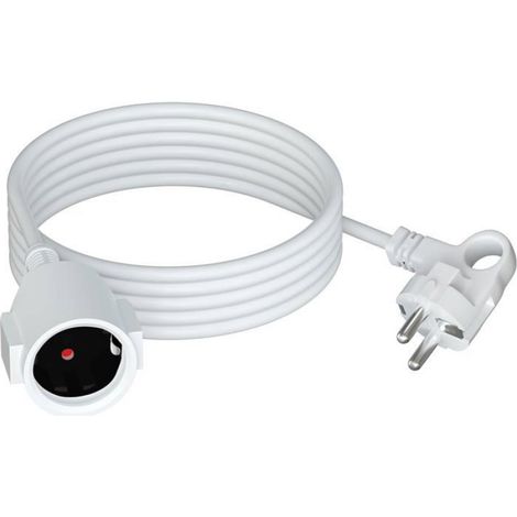 1 Rallonge électrique, Câble cuivre 3x1.5mm², Sécurité enfant IP44, 250V 16A, Intérieur bureau (1/5)