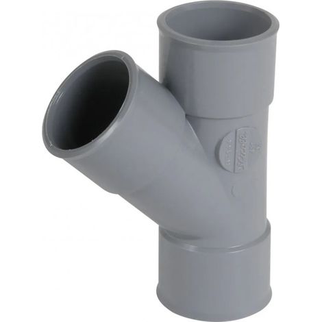 culotte pvc - femelle / femelle - 45 degrés - diamètre 32 mm - nicoll ubf144