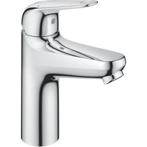 Mitigeur Monocommande Lavabo, Economie d'Eau, Taille M, Vidage Clic Clac, Installation Facile, Chromé (1/5)